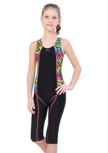 Load image into Gallery viewer, RACER-BACK KNEE LEG SUIT WITH PRINTED PANEL