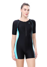 Load image into Gallery viewer, KNEE SUIT (FRONT ZIP WITH CONTRAST SIDE PANEL)