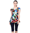 LACTRA U-BACK SWIMDRESS SLEEVE WITH CONTRAST KNEE LEG