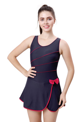 U-BACK SWIMDRESS WITH BOYLEG