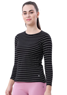 FEMALE FULL SLEEVE STRIPED T-SHIRT