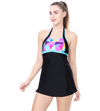 LACTRA ONE PIECE HALTER NECK WITH BOYLEG
