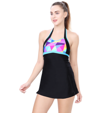 LACTRA ONE PIECE HALTER NECK WITH BOYLEG