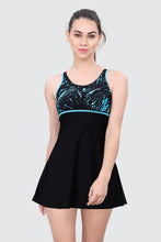 Load image into Gallery viewer, U-BACK SWIMDRESS (PRINTED PANEL WITH BOYLEG)