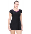 LACTRA U-BACK SWIMDRESS SLEEVE WITH BOYLEG