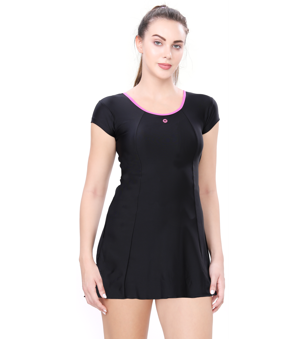 LACTRA U-BACK SWIMDRESS SLEEVE WITH BOYLEG