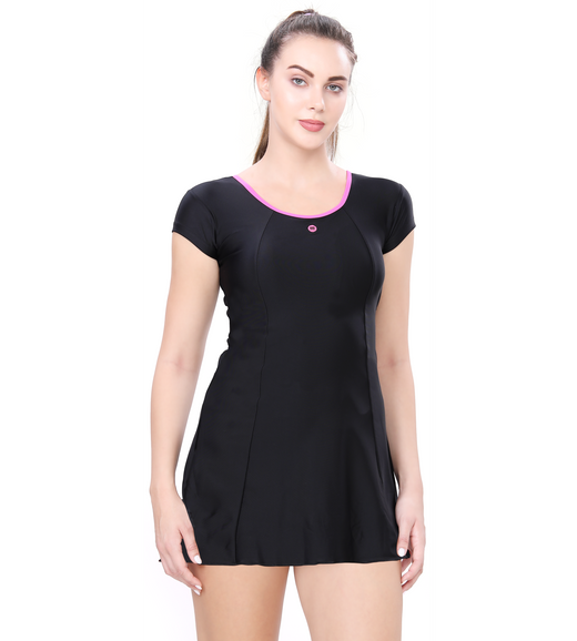 LACTRA U-BACK SWIMDRESS SLEEVE WITH BOYLEG
