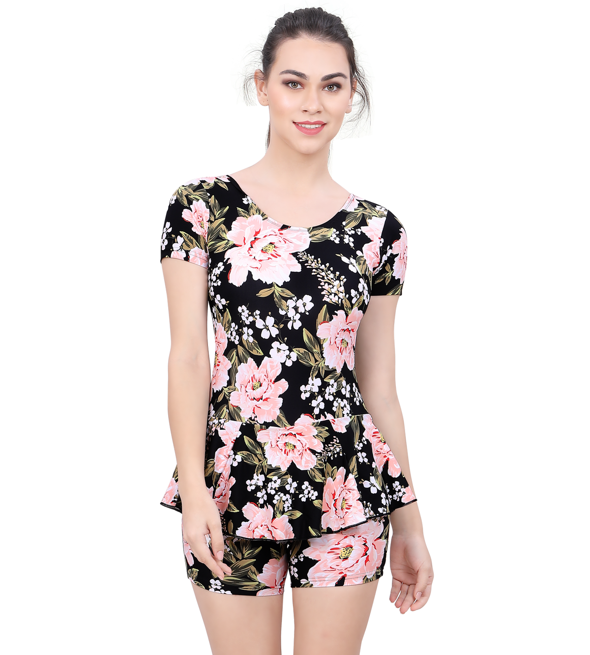 LACTRA U-BACK SWIMDRESS SLEEVE WITH BOYLEG