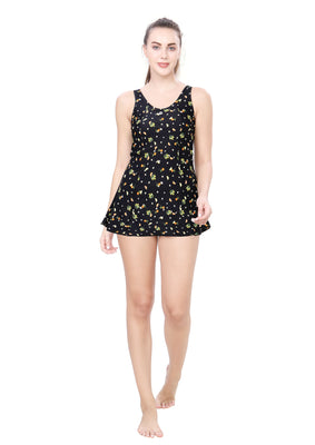 U-BACK SWIMDRESS (ALL OVER PRITEND WITH BOYLEG)