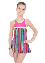 Load image into Gallery viewer, CONTRAST PANEL RACER-BACK SWIMDRESS
