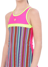 Load image into Gallery viewer, CONTRAST PANEL RACER-BACK SWIMDRESS