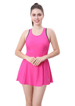 Load image into Gallery viewer, RACER BACK SWIMDRESS WITH BOYLEG