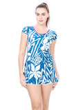 U-BACK SWIMDRESS (SLEEVE WITH BOYLEG)