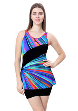 Load image into Gallery viewer, U-BACK SWIMDRESS (PRITED PANEL WITH BOYLEG)
