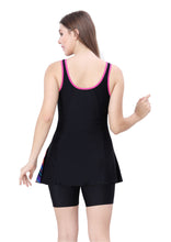Load image into Gallery viewer, U-BACK SWIMDRESS (PRITED PANEL WITH BOYLEG)