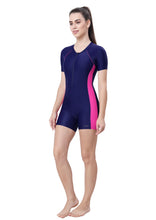Load image into Gallery viewer, KNEE SUIT (FRONT ZIP WITH CONTRAST SIDE PANEL)