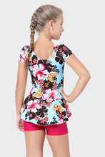 Load image into Gallery viewer, ALL OVER PRINTED SWIMDRESS SLEEVES WITH BOYLEG