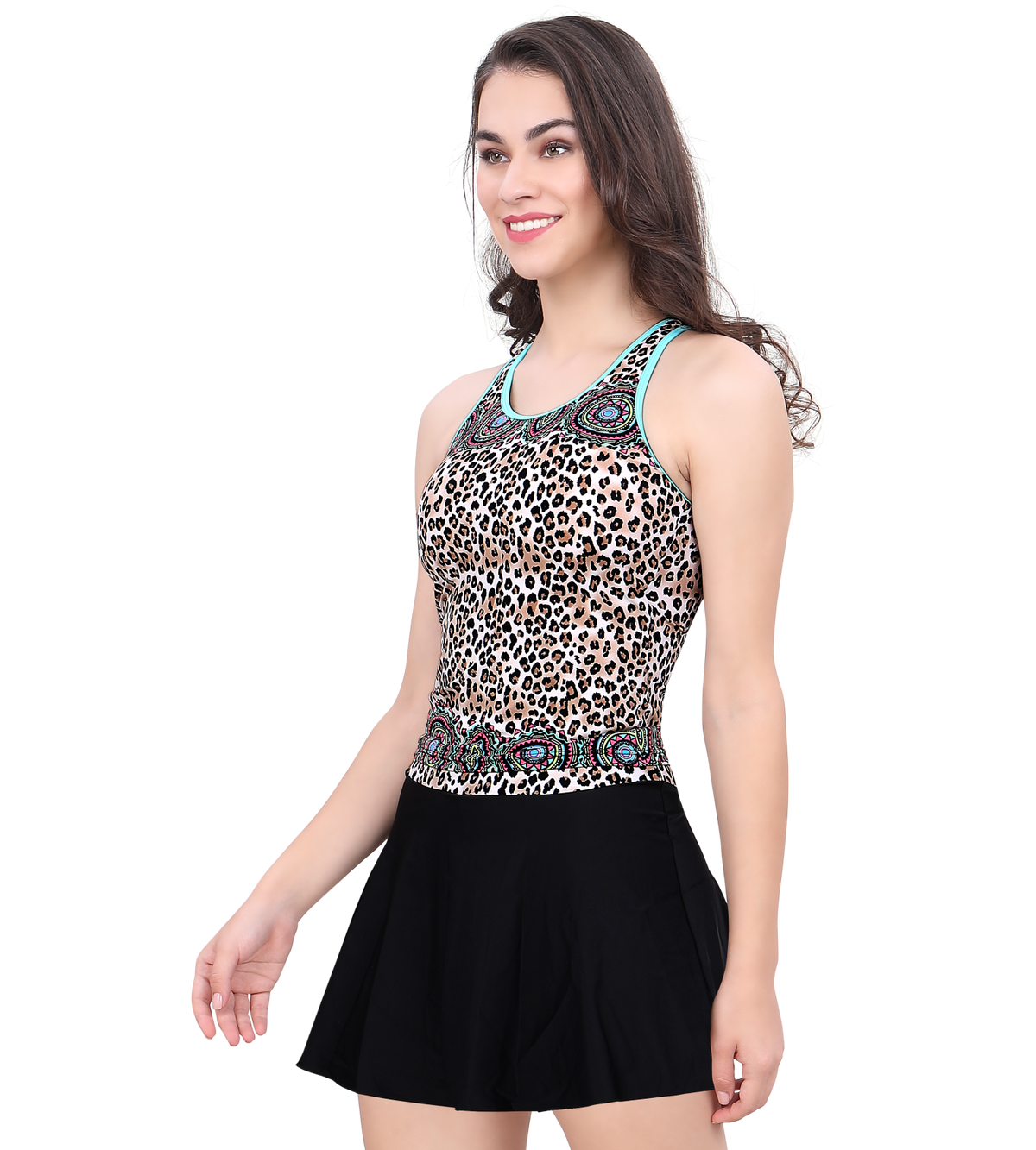 LACTRA TANKINI PRINTED TWO PIECE SWIMWEAR