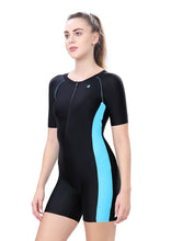 Load image into Gallery viewer, KNEE SUIT (FRONT ZIP WITH CONTRAST SIDE PANEL)