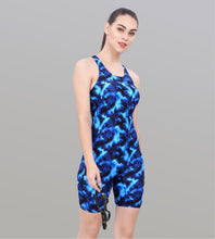 Load image into Gallery viewer, 2 PIECE SWIMDRESS (SLEEVE WITH CONTRAST KNEE LEG)