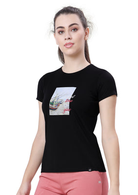 WOMEN ROUND NECK CASUEL T-SHIRT