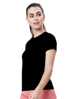 WOMEN ROUND NACK SPORTS T -SHIRT