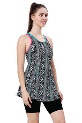 RACER -BACK SWIMDRESS (WITH BOYLEG)