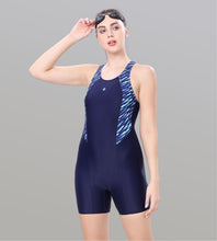Load image into Gallery viewer, 2 PIECE SWIMDRESS ( SLEEVE WITH CONTRAST KNEE LEG)