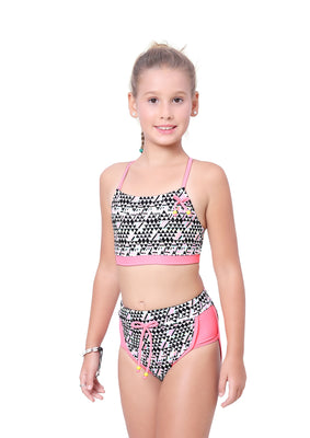 Two piece spaghetti with shorts