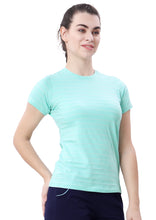 Load image into Gallery viewer, FEMALE SRIPED ROUND NECK T SHIRT