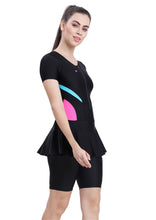 Load image into Gallery viewer, UPPER KNEE LEG SUIT ( FRONT ZIP WTH CONTRAST SIDE PANEL)