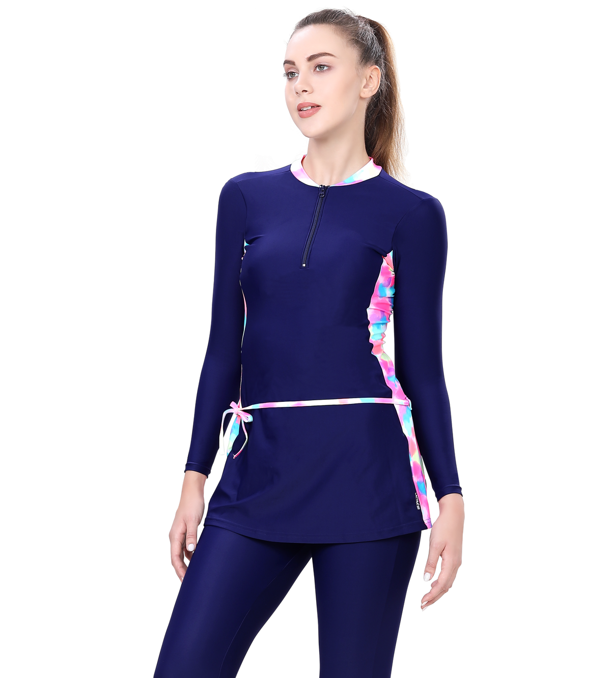 LACTRA PRINTED FULL BODYSUIT FREEL WITH FRONT ZIP