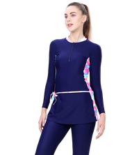 LACTRA PRINTED FULL BODYSUIT FREEL WITH FRONT ZIP