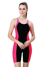 Load image into Gallery viewer, RACER-BACK SWIMDRESS SLEEVE WITH BOYLEG