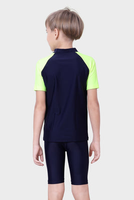 SUN-TOP HLAF  SLEEVES WITH CONTAST