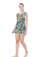 Load image into Gallery viewer, U-BACK SWIMDRESS (SLEEVE WITH BOYLEG)