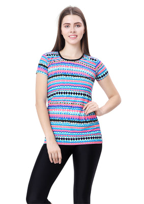 Female Sleeve sun top ( All over printed )