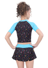 Load image into Gallery viewer, CLOSE BACK TOP AND SKIRT PRINTED SWIMDRESS.