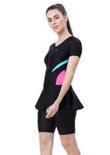 Load image into Gallery viewer, UPPER KNEE LEG SUIT ( FRONT ZIP WTH CONTRAST SIDE PANEL)