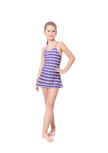 Load image into Gallery viewer, Spaghetti swimmdress ( All over printed with boyleg )