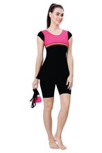Load image into Gallery viewer, U-BACK SWIMDRESS SLEEVE WITH BOYLEG