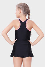 Load image into Gallery viewer, CONTRAST PANEL RACER-BACK SWIMDRESS