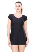 Load image into Gallery viewer, U-Back Swimdress ( sleeve with boyleg )