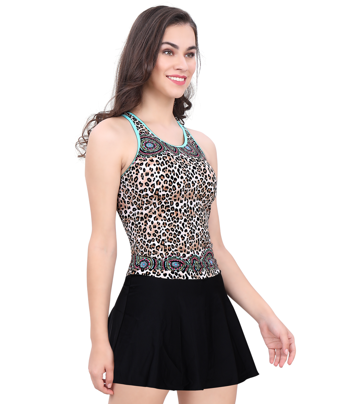 LACTRA TANKINI PRINTED TWO PIECE SWIMWEAR