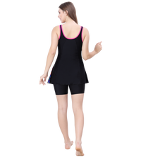 U-BACK SWIMDRESS PRITED PANEL WITH BOYLEG