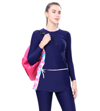LACTRA PRINTED FULL BODYSUIT FREEL WITH FRONT ZIP