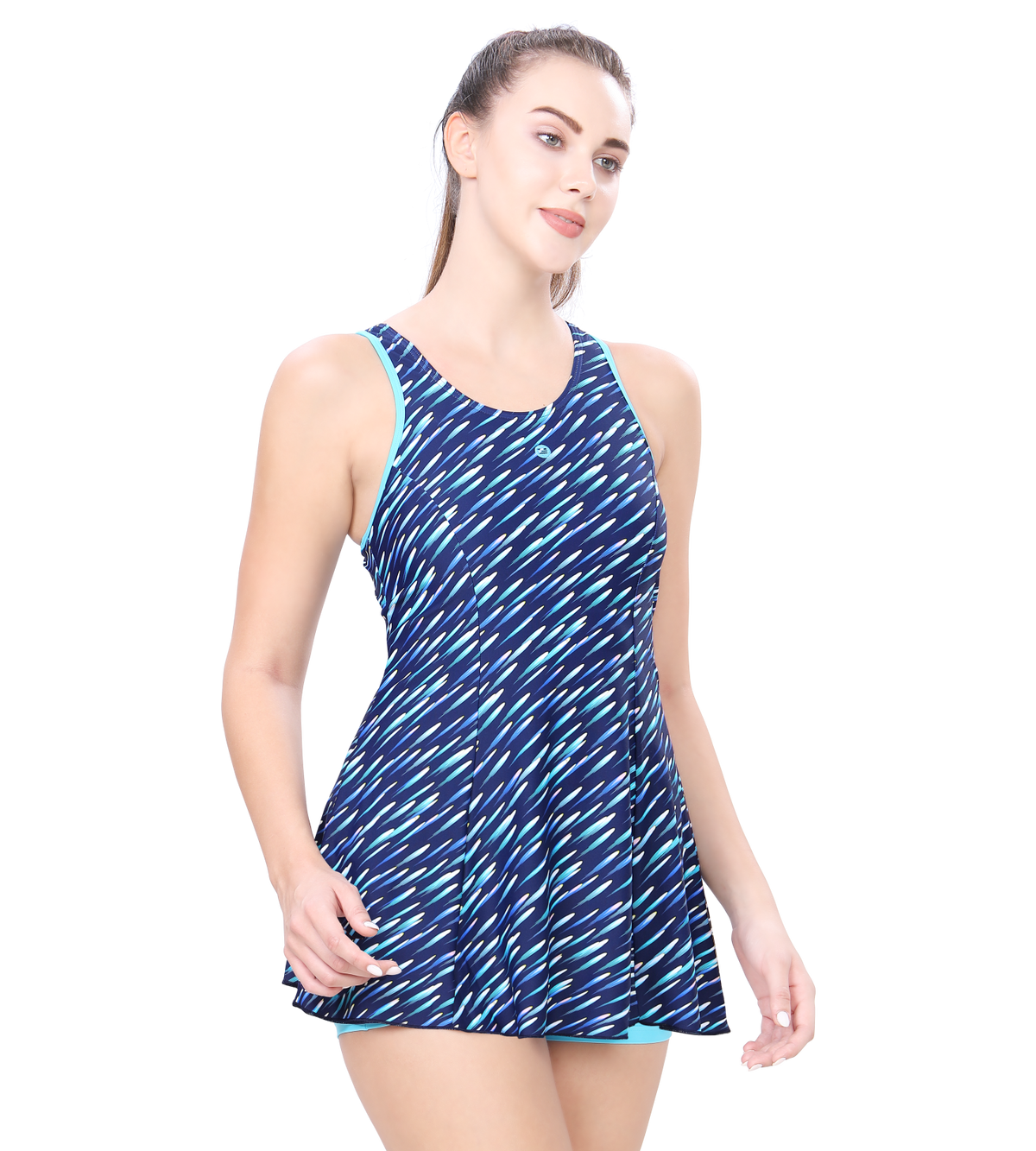 LACTRA RACER-BACK SWIMDRESS WITH BOYLEG