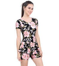 LACTRA U-BACK SWIMDRESS SLEEVE WITH BOYLEG