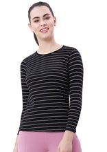 Load image into Gallery viewer, FEMALE FULL SLEEVE STRIPED T-SHIRT