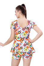 Load image into Gallery viewer, U BACK SWIMDRESS (SLEEVE WITH BOYLEG)